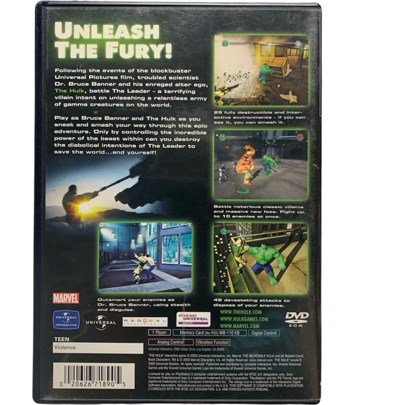 Hulk for PlayStation 2 2003 Tested - Picture 3 of 4